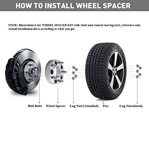 4PC 5×4.5 to 5×5.5 Wheel Adapters 1.5 Inch with 1/2″ Studs 1.5 Inch-4 PCS