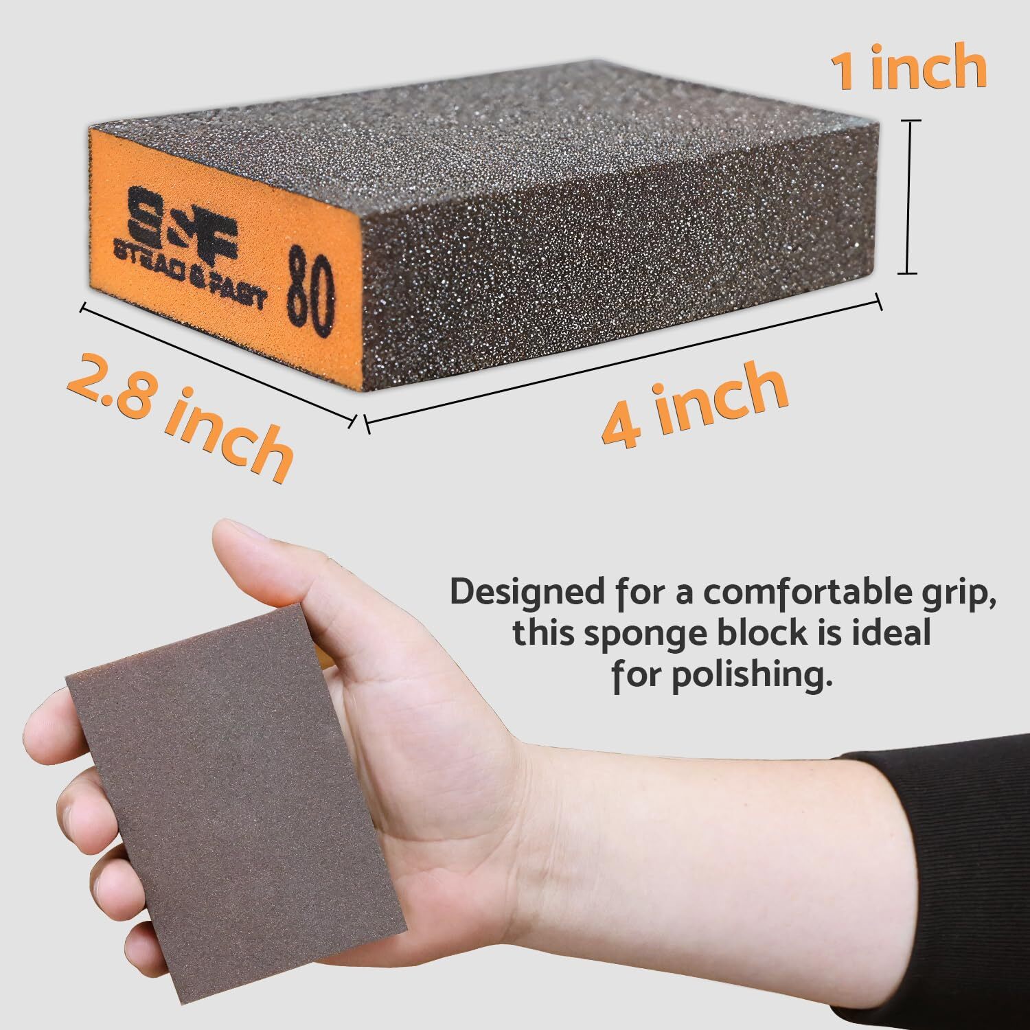 10PCS Sanding Block Sponge Set with Tack Cloth 60-320 Grit Wood Metal Drywall