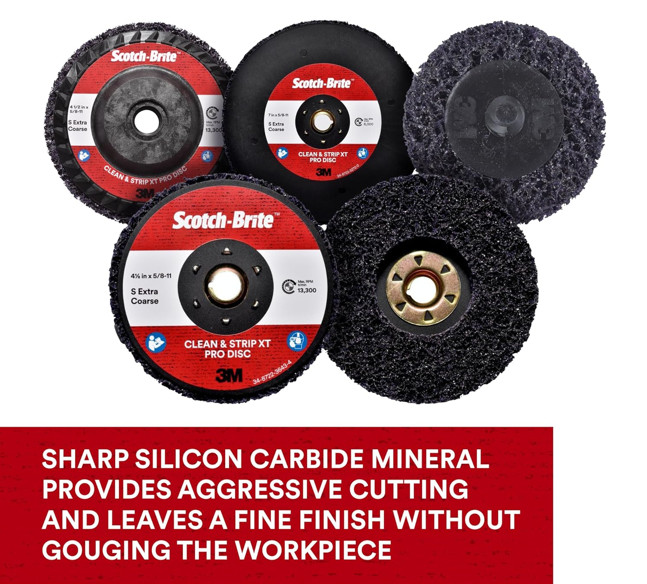 3M Scotch-Brite Clean and Strip XT Pro Disc, XO-DC, SiC Extra Coarse, Free Ship