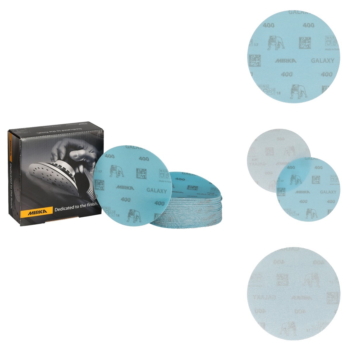 Mirka Galaxy 5 Inch Sanding Discs Grit 400 Hook and Loop 50 Pack