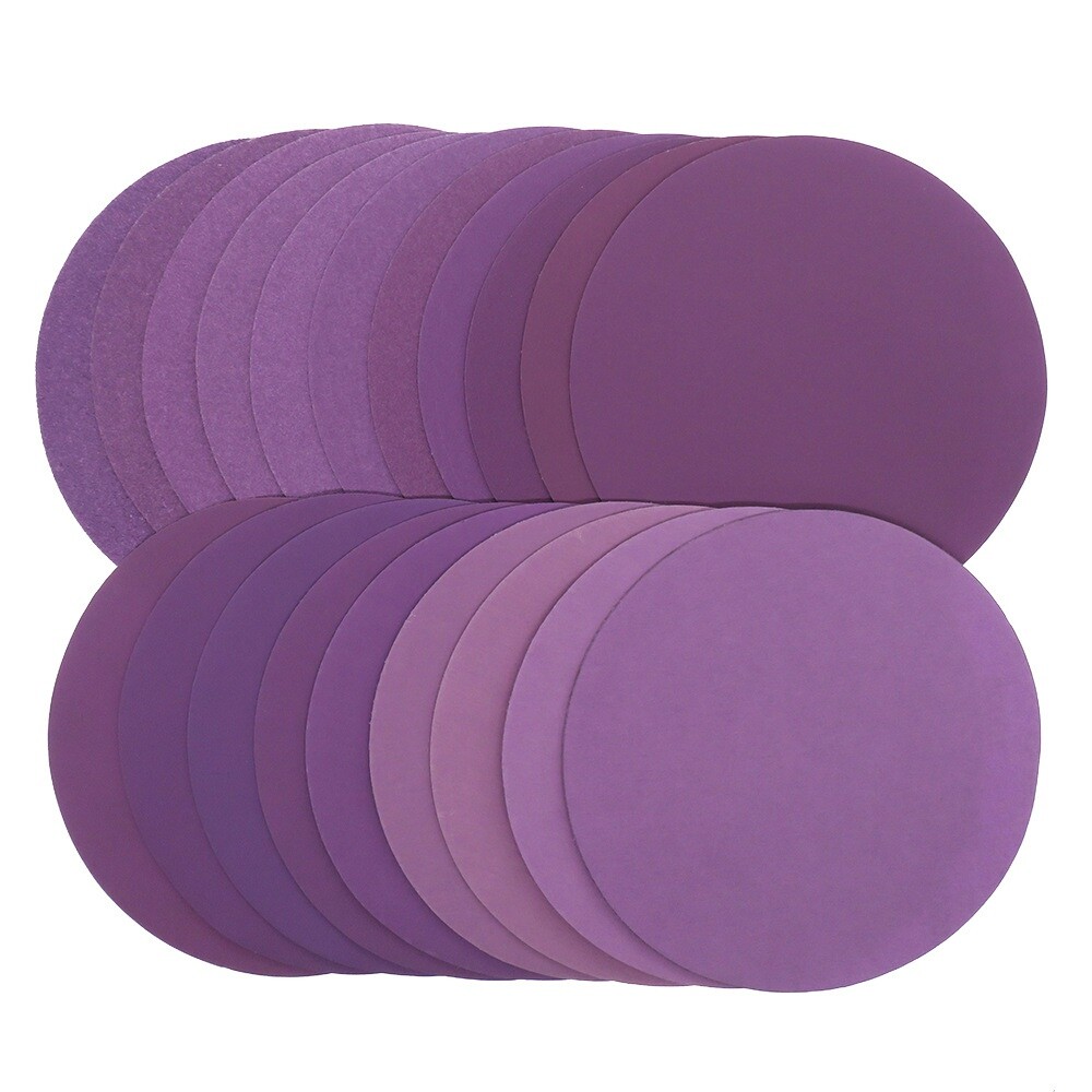 6″ 150mm Wet and Dry Sanding Discs Sandpaper Hook & Loop Pad/Tray Grit 60-10000#