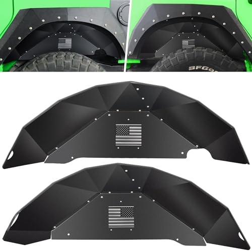 Rear Inner Fender Liners for Jeep Wrangler JK JKU 4WD 2007 JK – Rear (US Flag)