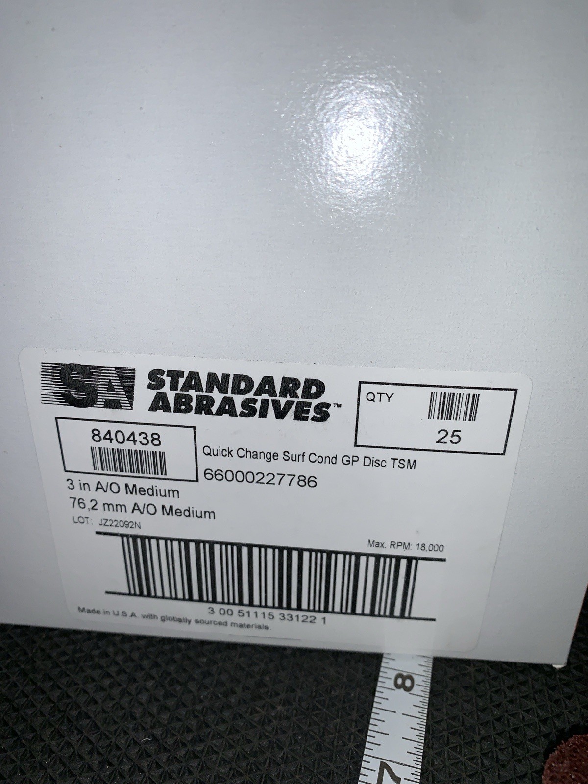 SA Standard Abrasiv Quick Change TSM GP Surface Con Discs 840438 3″ 25pcs