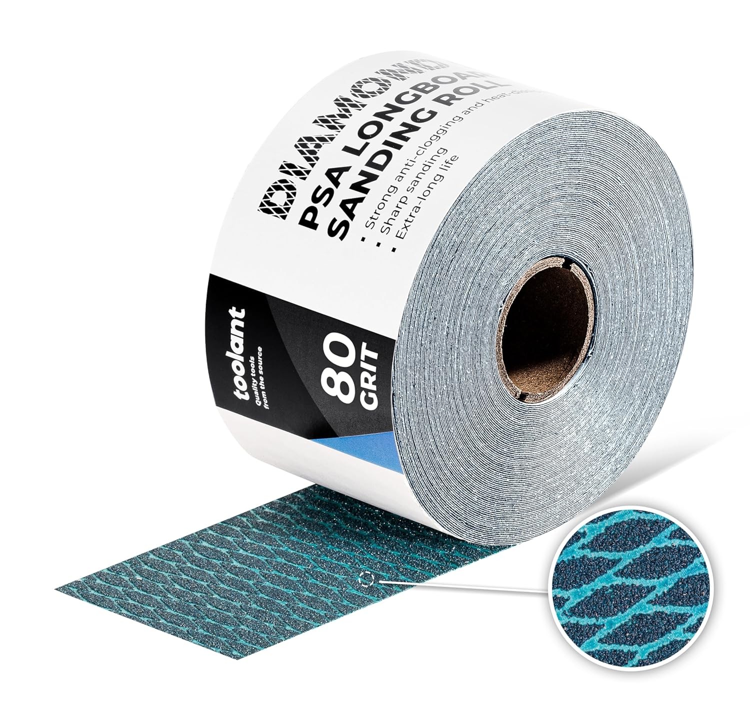 Shape 80 Grit Sandpaper Roll, 2-3/4″ Wide 10 Yard Longboard Self Adhesive PSA
