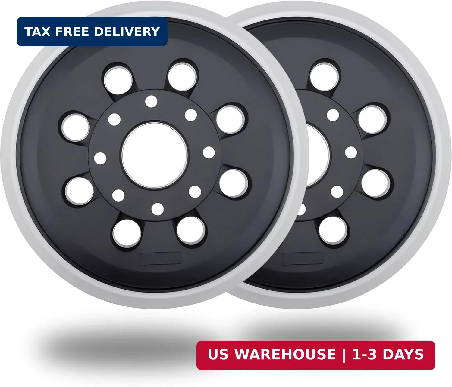 2 Pack 5 Inch 8 Hole Hook & Loop Replacement Sander Pad for 5″ Bosch ROS20VS, RO