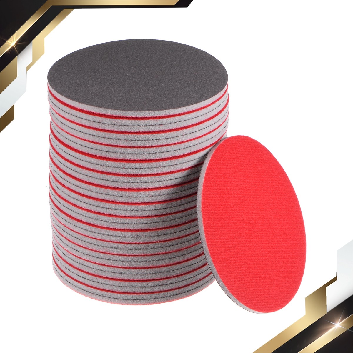 30pcs 1500 Grit Sanding Sponge 6 Inch Hook Loop Sponge Sanding Disc Wet/Dry