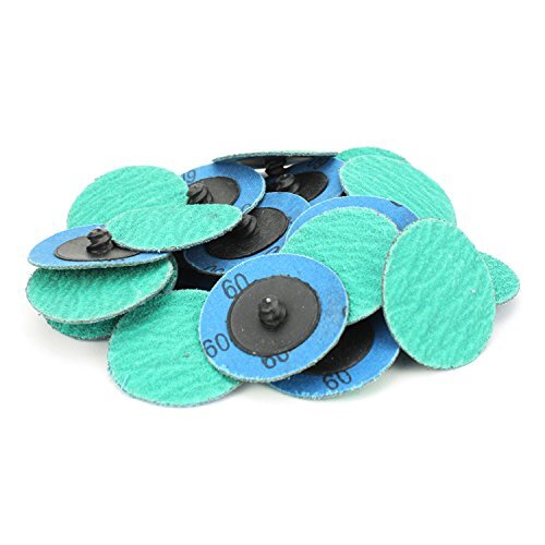 25 Pack 3″ 36-80 Grit Green Zirconia+Grind Aid Quick Change Sanding Discs Type R