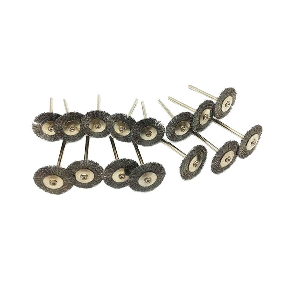 15 Pcs T Shape Stainless Steel Wire Brushes Wheel 1/8” Mandrel Rust Removed …
