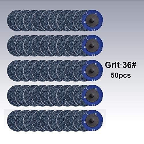 Quick Change Grinding Disc, 50 Pcs 2 inch Sanding Discs, Zirconia 36 Grit
