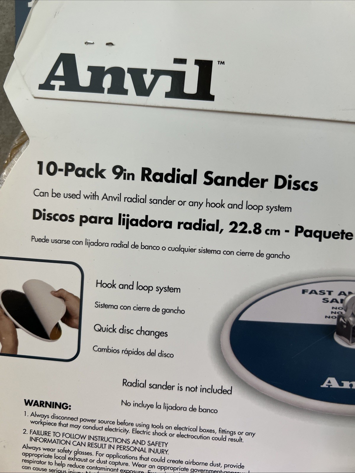 (30) Anvil 9″ 80 Grit Radial Sanding Discs Hook & Loop | Fits Pole Sanders