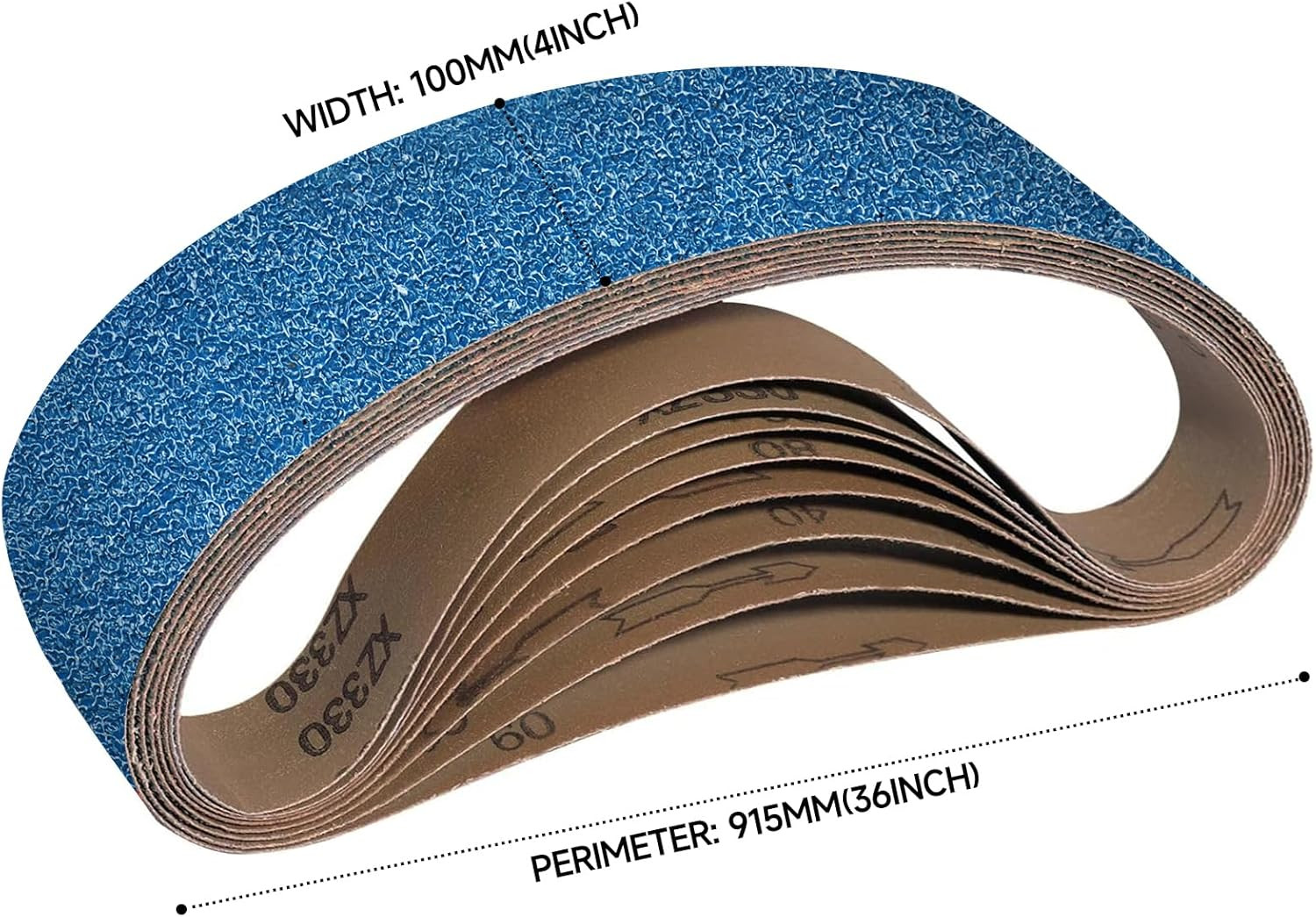 10-Piece 4 X 36 Inch Zirconia Sanding Belts 40-400 Grit, Heavy Duty Long-Lasting