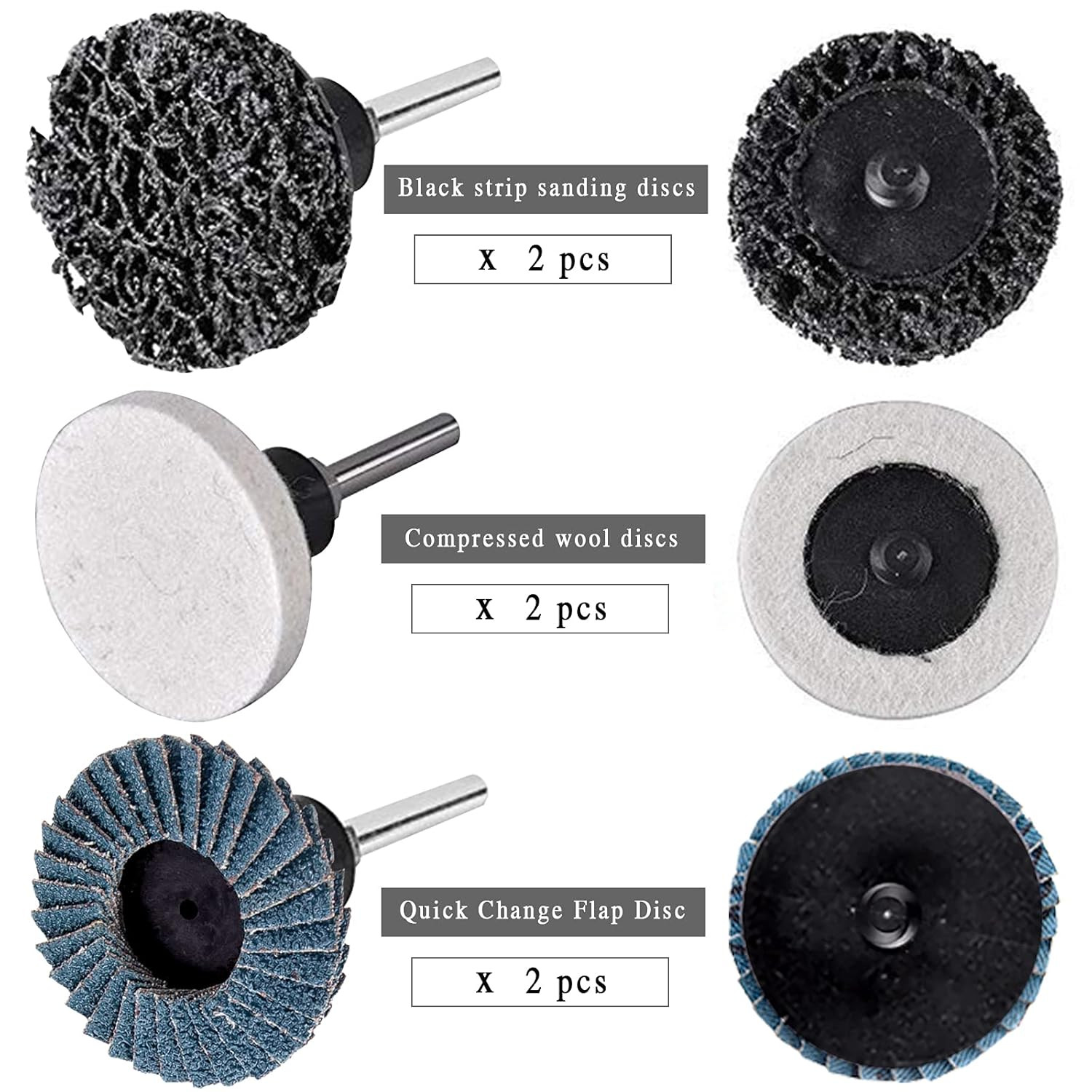126 Pcs Sanding Discs Tray Holder Surface Conditioning Disc Polish Finish Burr R
