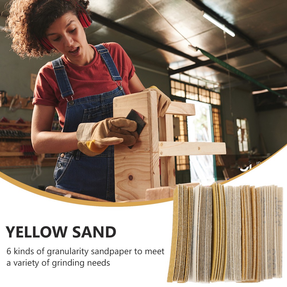 60 Sheets Sand Paper Set Assorted Grits 80 120 150 180 240 320 for Wood