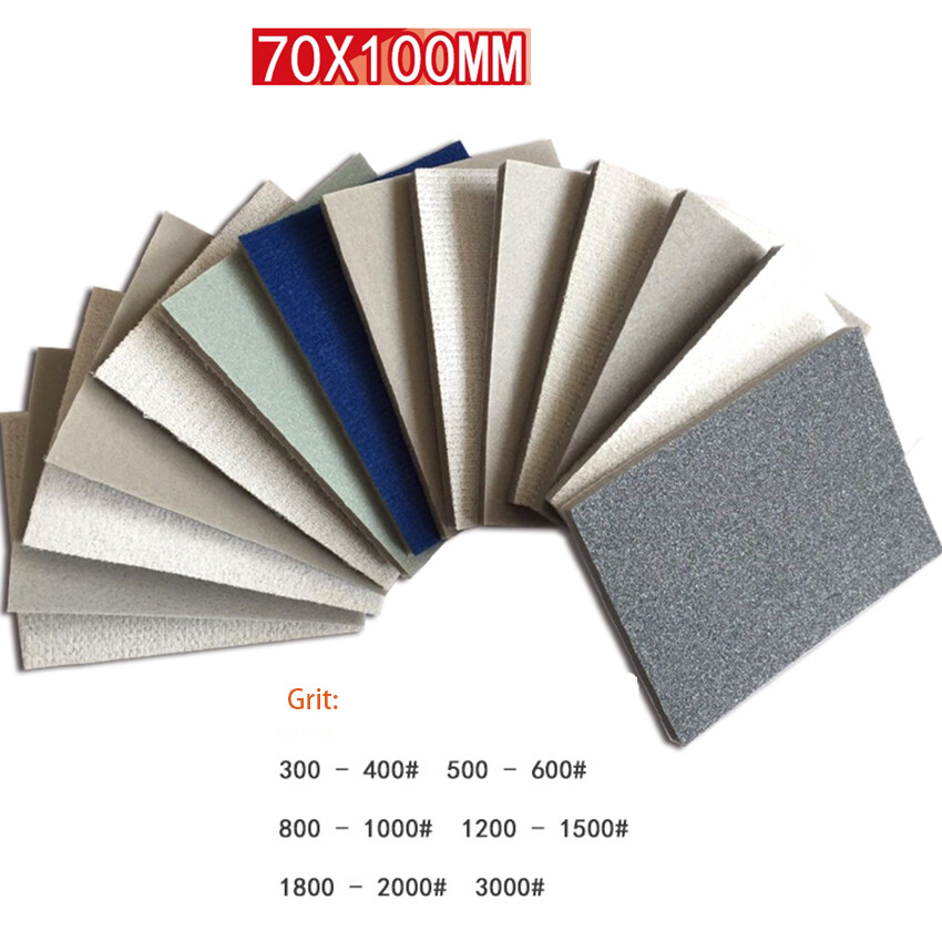 Foam Sanding Block Flexible Wet/Dry Abrasive Sandpaper Sponge Pads 300-3000 Grit