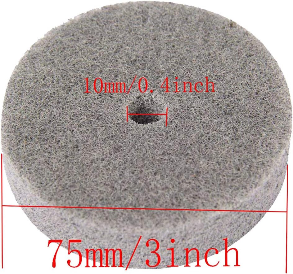 10Pcs 75Mm/3″ Diameter Grit Nylon Fiber Polishing Buffing Wheel for Various Meta