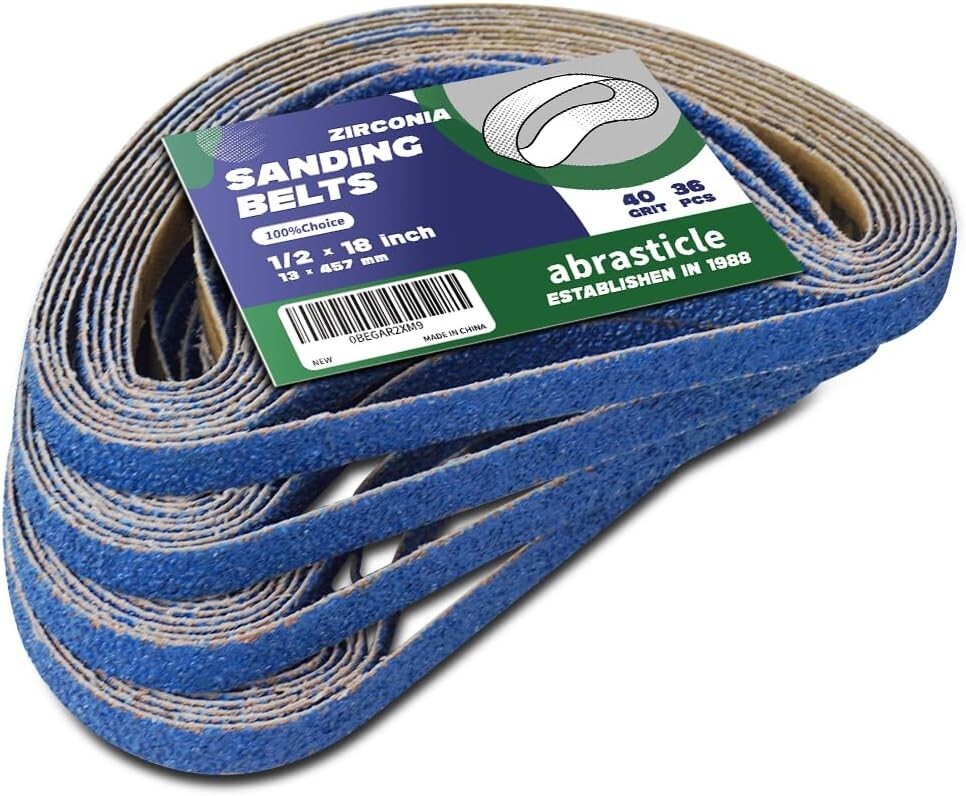 1/2″ x 18″ Zirconia Sanding Belts for Metal – 1/2 x 18 Inch Zirconia Metal Gr…