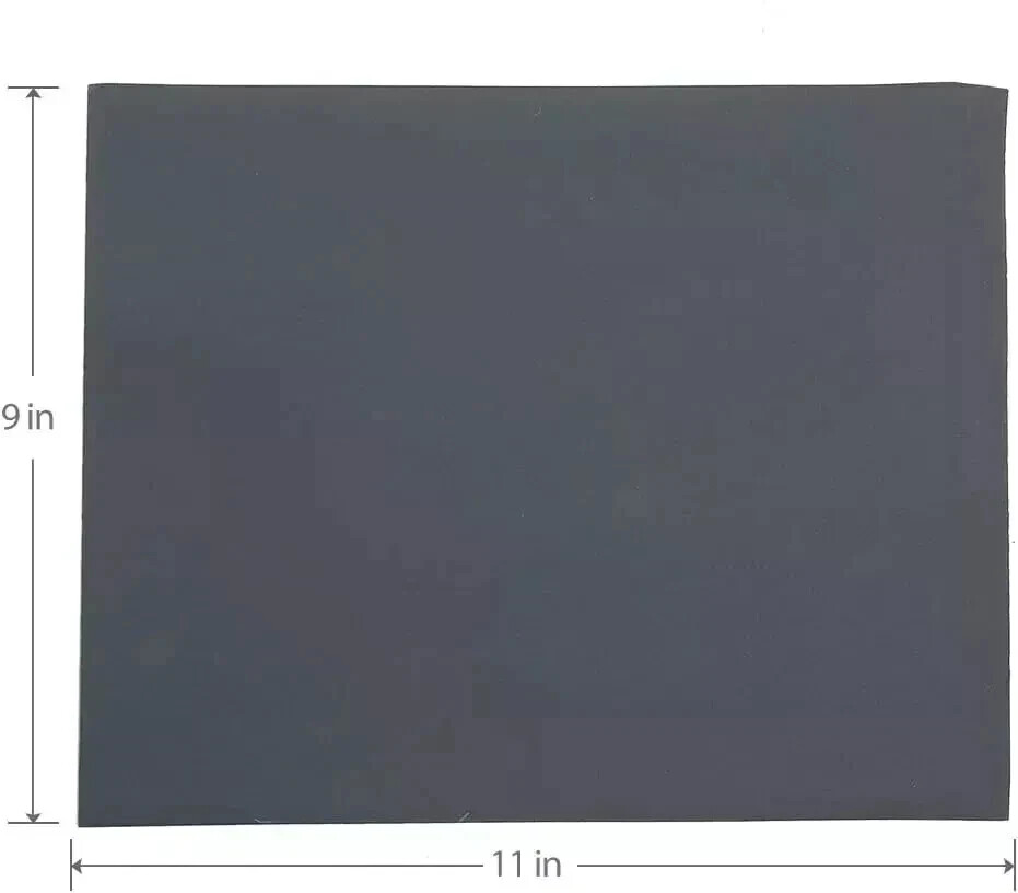 9×11 inch 50 Sheets Sandpaper, Wet or Dry 2000 Grit 9 Assortment Sand Paper