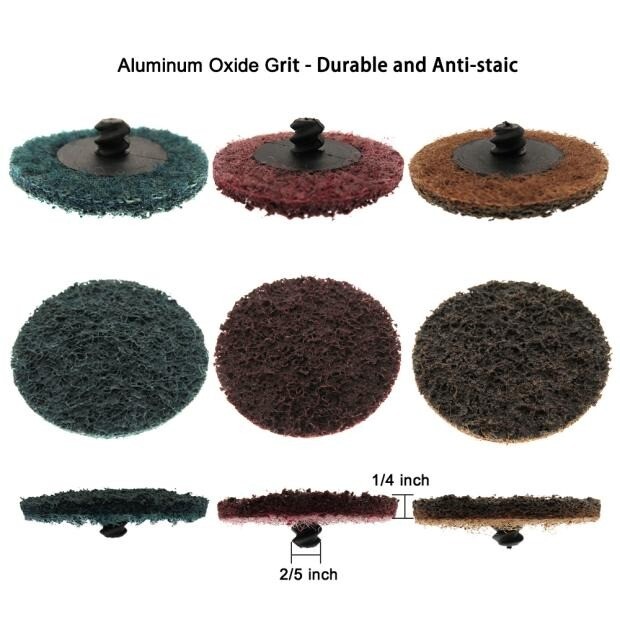 46 PCS 2″ Inch 50mm Type R Roll Lock Quick Change Discs Die Grinder Sanding Pads