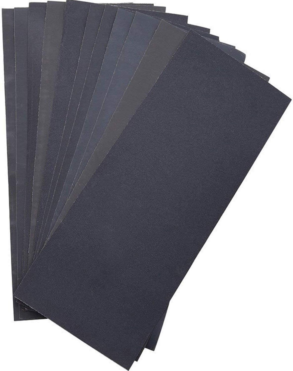 Versatile 12-Pack Sandpaper Sheets, Size 9×3.6 Inches – Ideal for Finishing Work