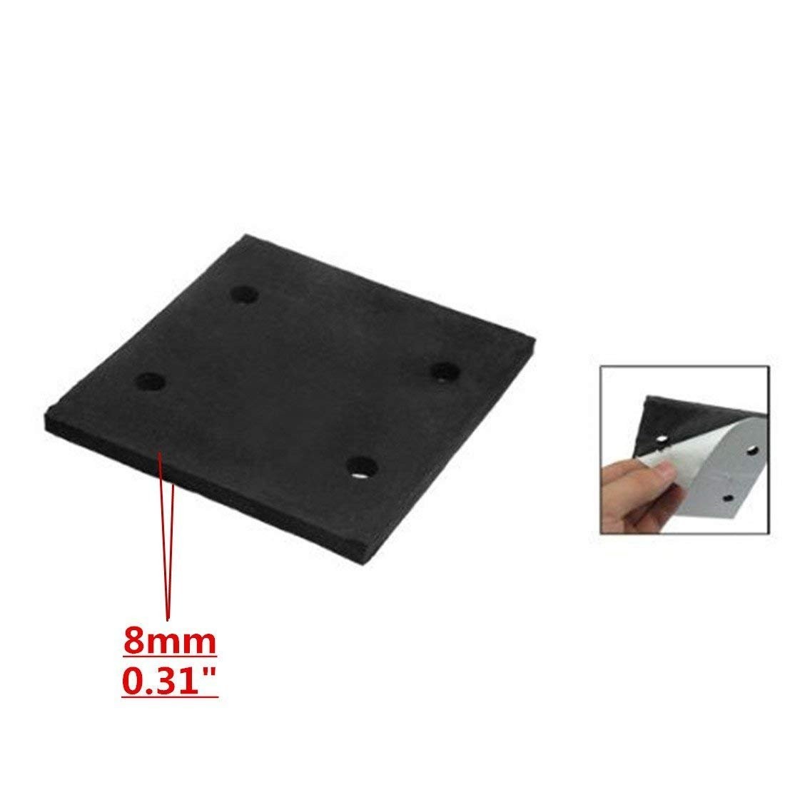 Luomorgo Foam Sander Back 11 x 10 x 0.8cm / 4.3″ x 3.9″ x 0.3″(L*W*T), Black