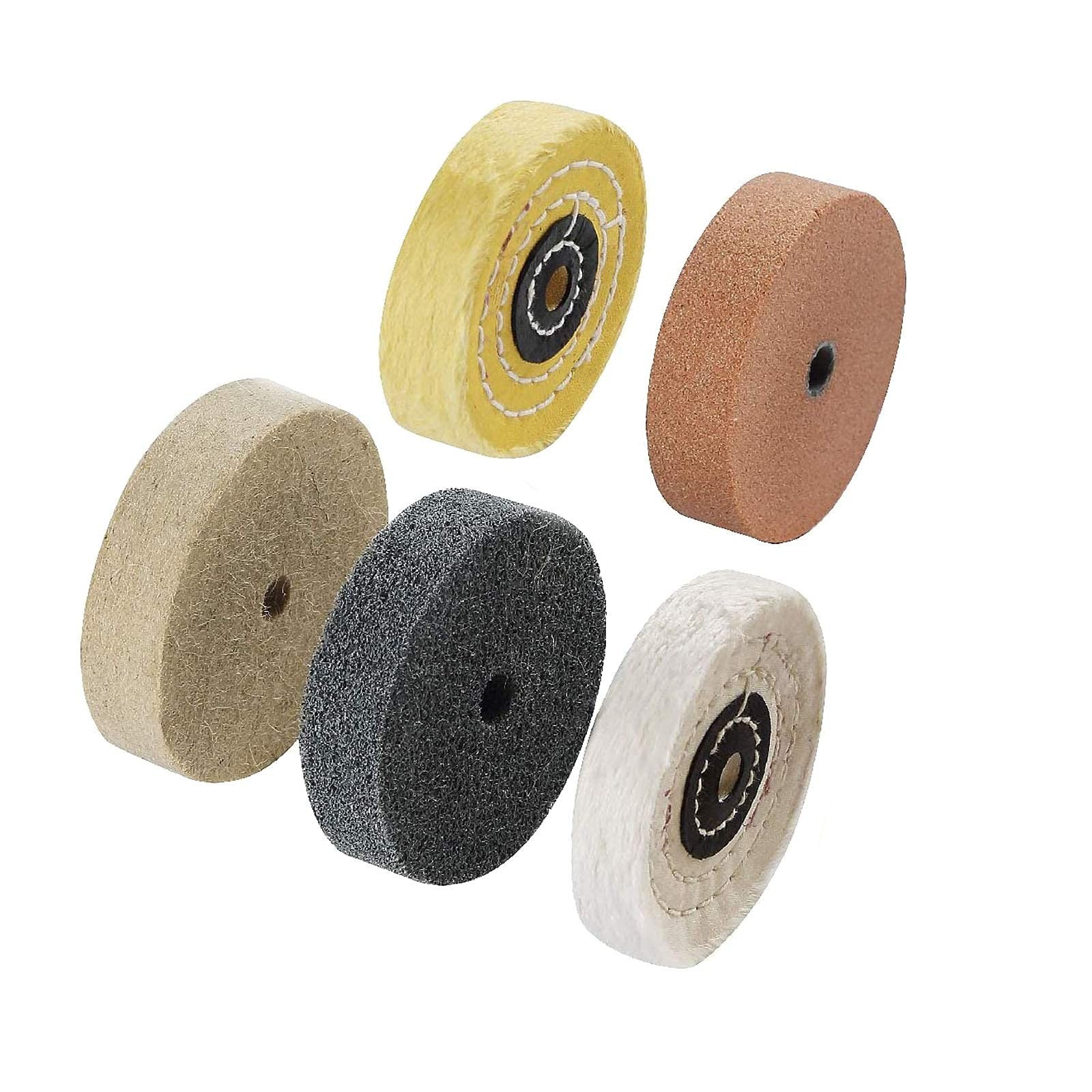 5 Pcs Ø3 x 3/8″ Arbor Hole Grinding/Buffing Wheels