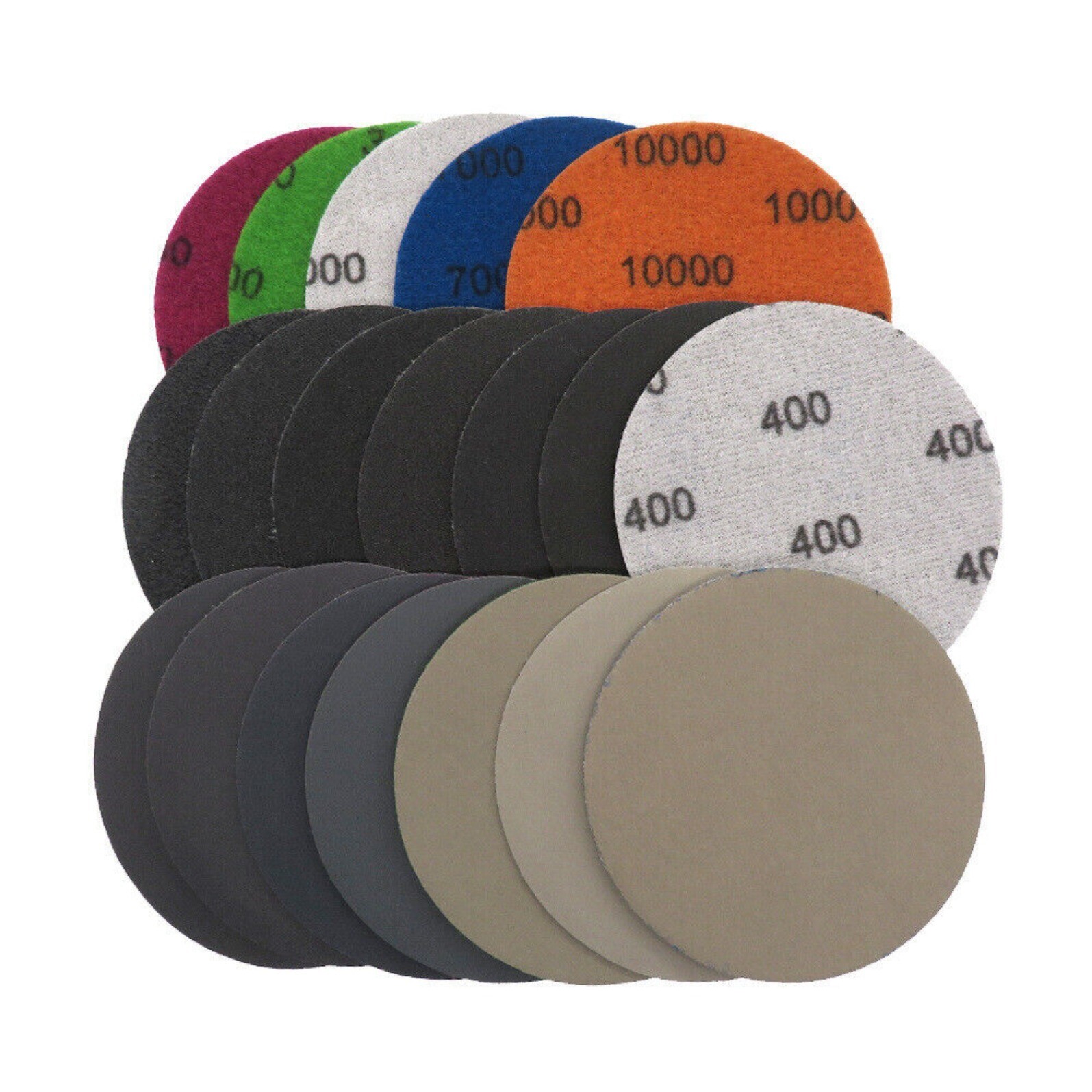 2 inch 3 inch Wet & Dry Sanding Discs 60 -10000 Grit Orbital Sandpaper Hook Loop