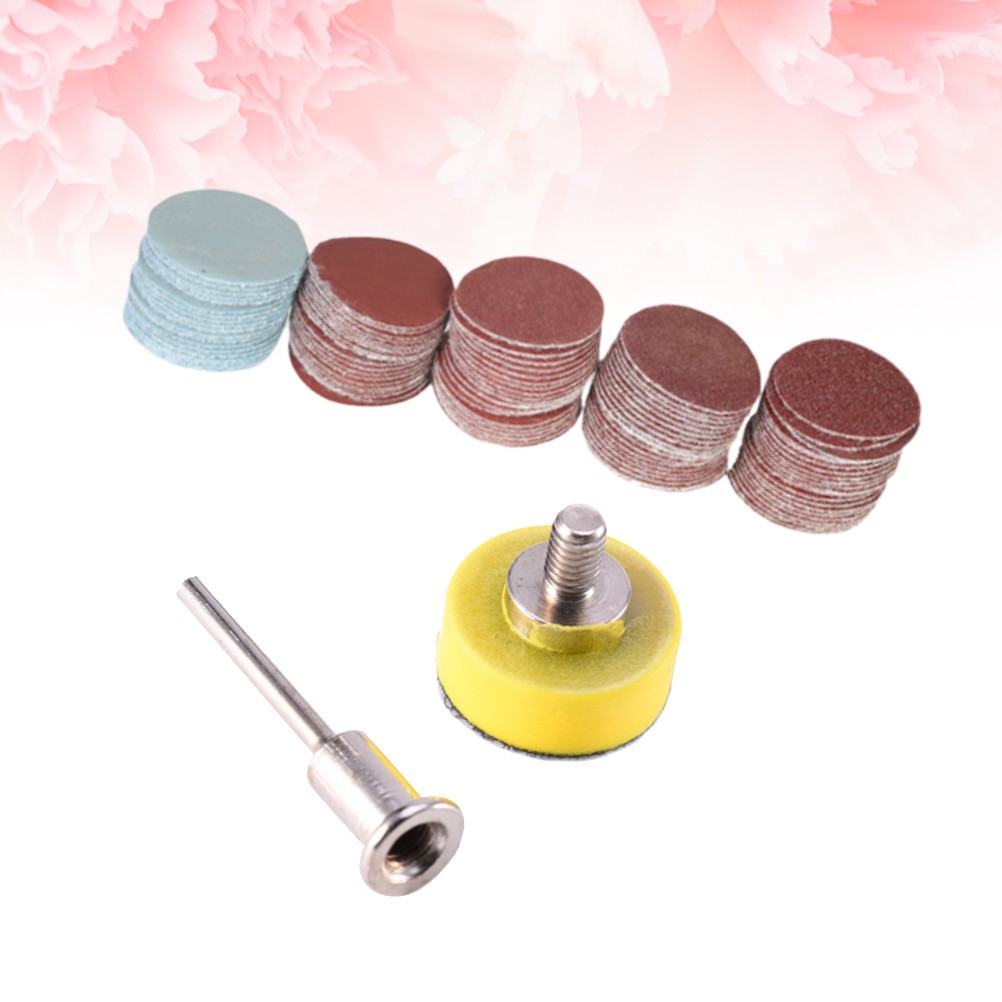 100Pcs Sanding Discs Pad with Shank Assorted Colors for Polishing and Sanding