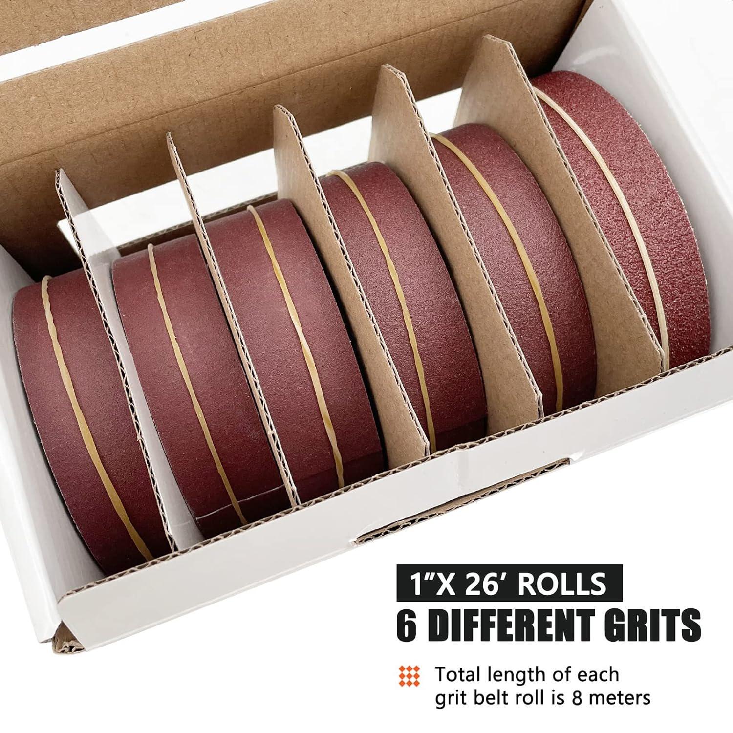 Emery Cloth Sandpaper Roll Aluminum Oxide Coarse To Fine Grit Grinding 6rolls 8m