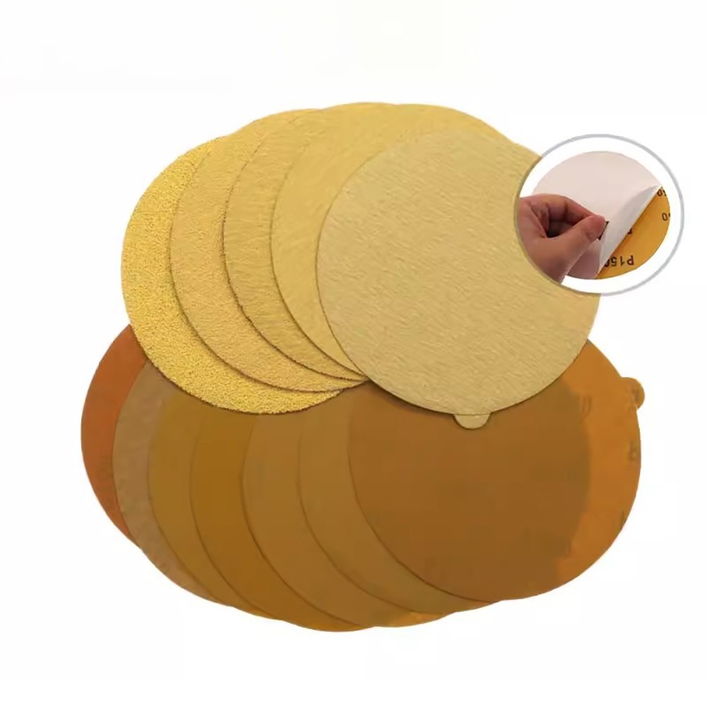 150mm Sanding Disc Yellow Self Adhesive Backed Sandpaper Abrasive 40#-800# Grit