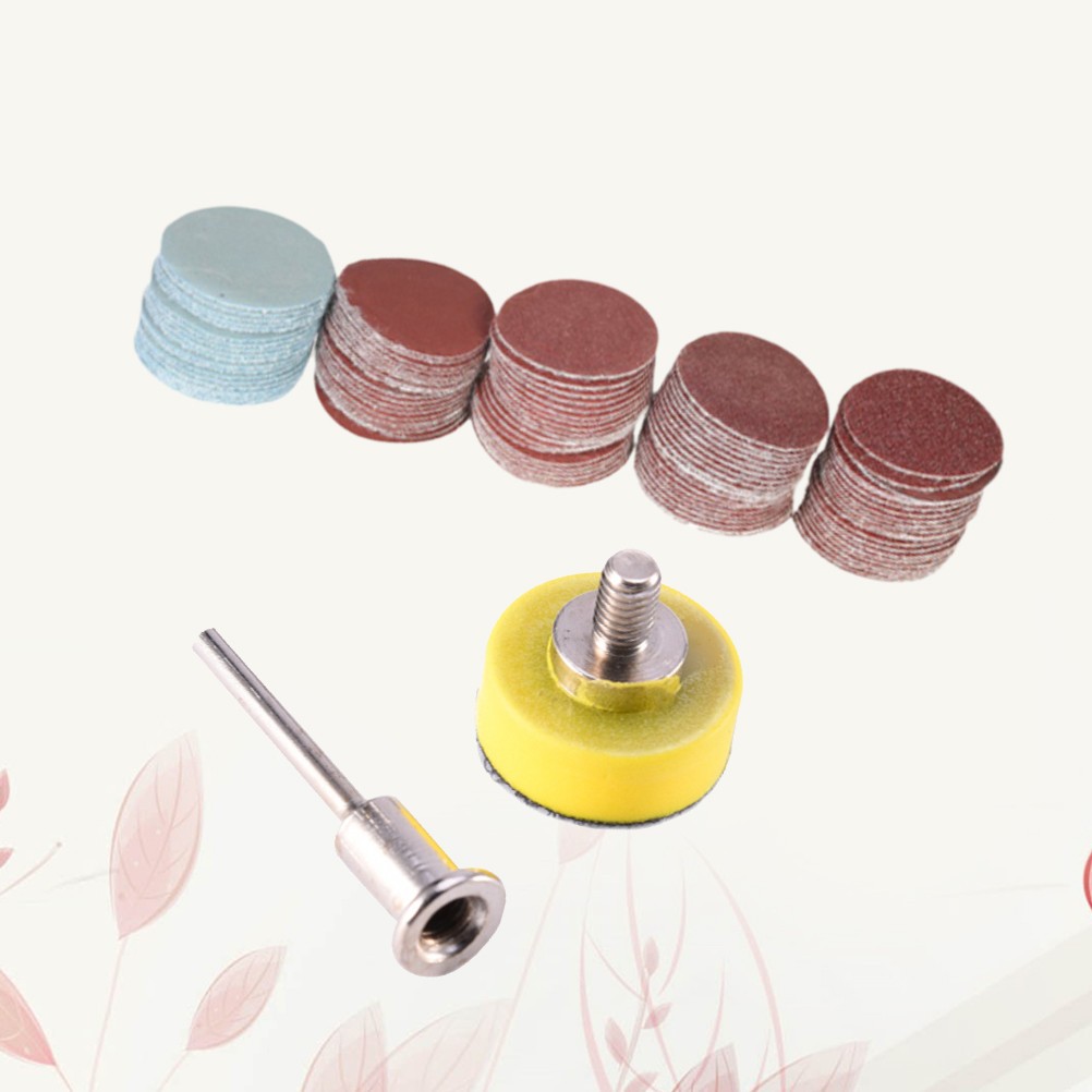 100Pcs Sanding Discs Pad with Shank Assorted Colors for Polishing and Sanding
