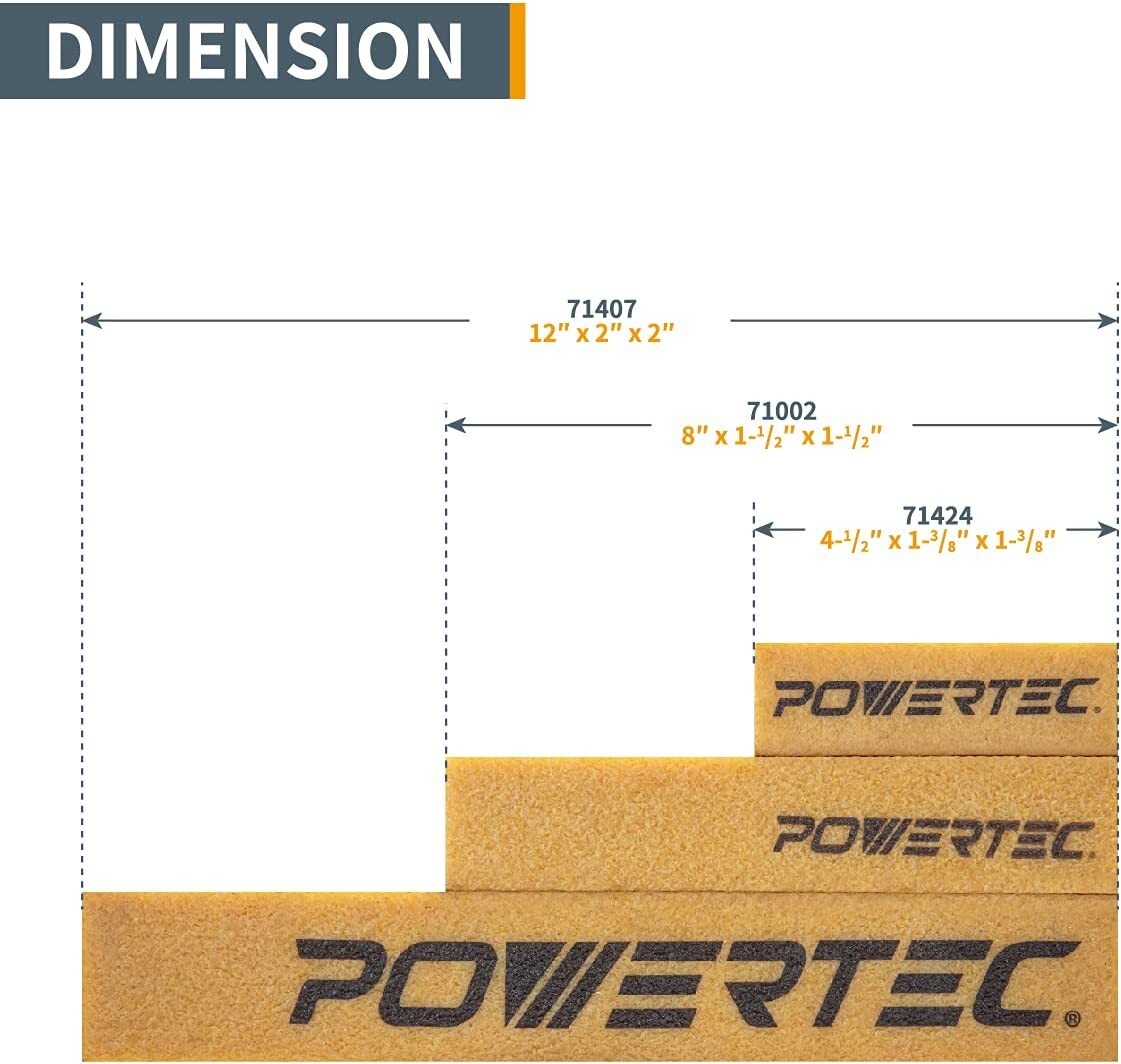 POWERTEC 71002-P2 Abrasive Cleaning Stick for Sanding Belts & Discs, 2 PK