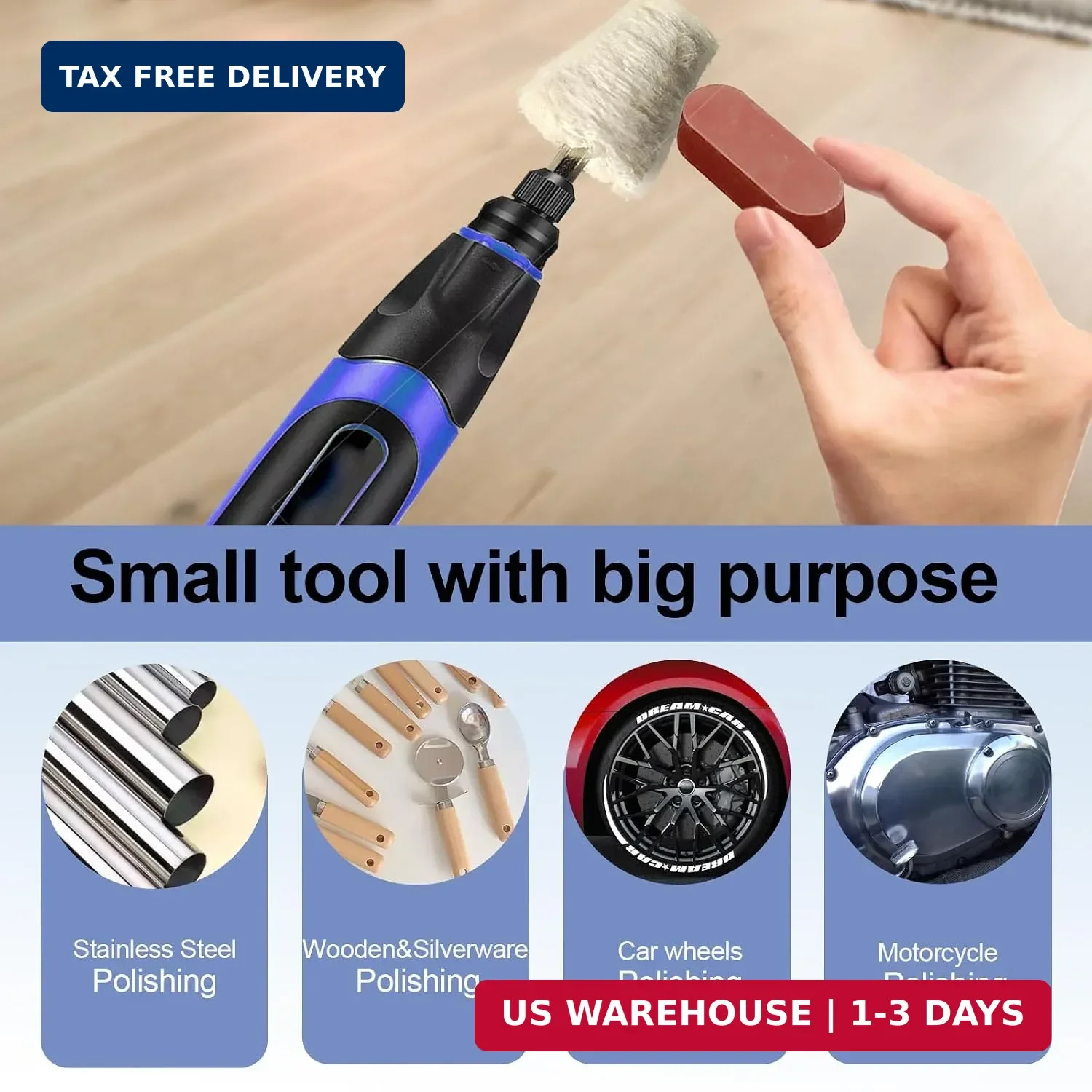 Neeki 6 Drill Buffing Wheels and 3 Polishing Compounds, Multi-Specification Whee