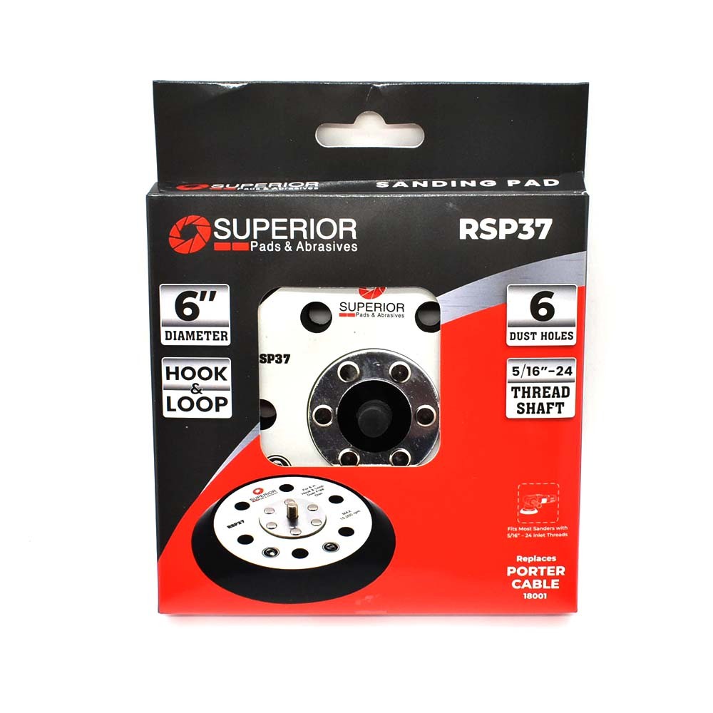 Random Orbit Sander Hook & Loop 6″ Pad Replaces Porter Cable 18001 – RSP37