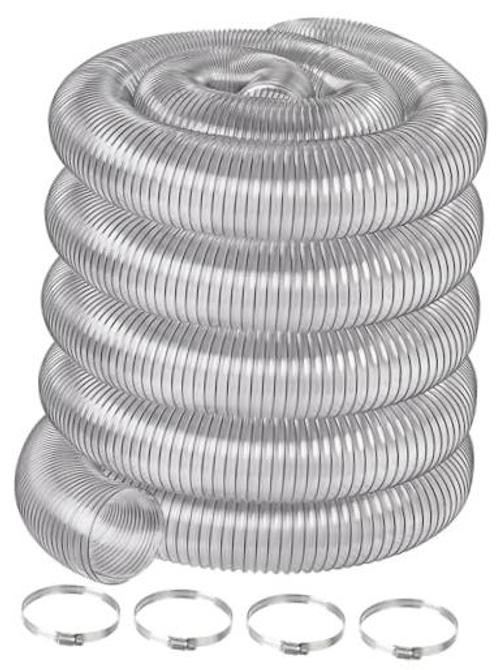 6″ x 50′ PVC Dust Collection Hose, 6 Inch Dust Collector Hose for Shop