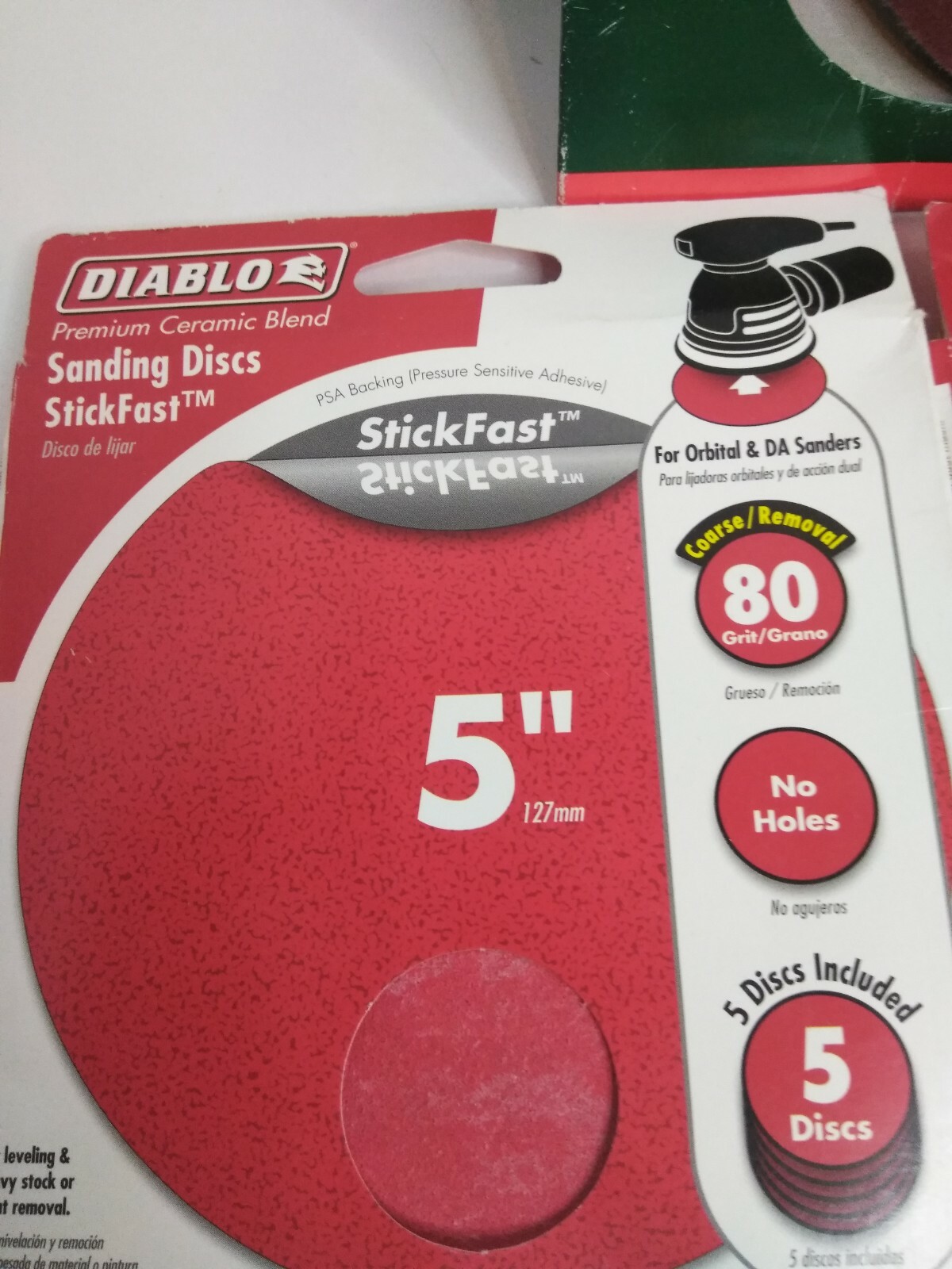 Diablo 5 in. Dia. Sanding Disc stick-fast 40-80-120 Grit 5-ea (3pk) w sx e 450