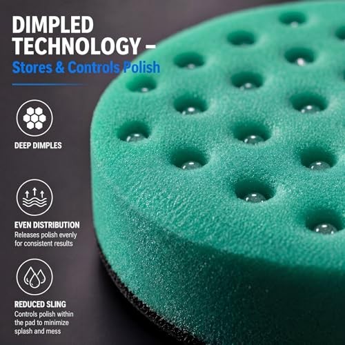 6 Pack 5.5 Inch Polishing Pads for DA Polisher Buffing Pad Fit 5 Inch Backing