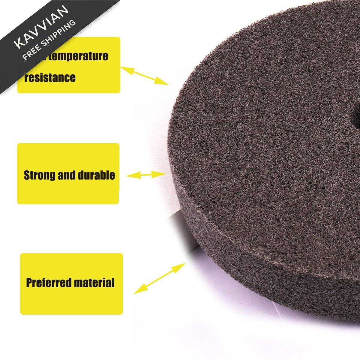 CBRIGHT 6 Inch Fiber Buffing Wheel,7P Hardness Polishing 6 inches