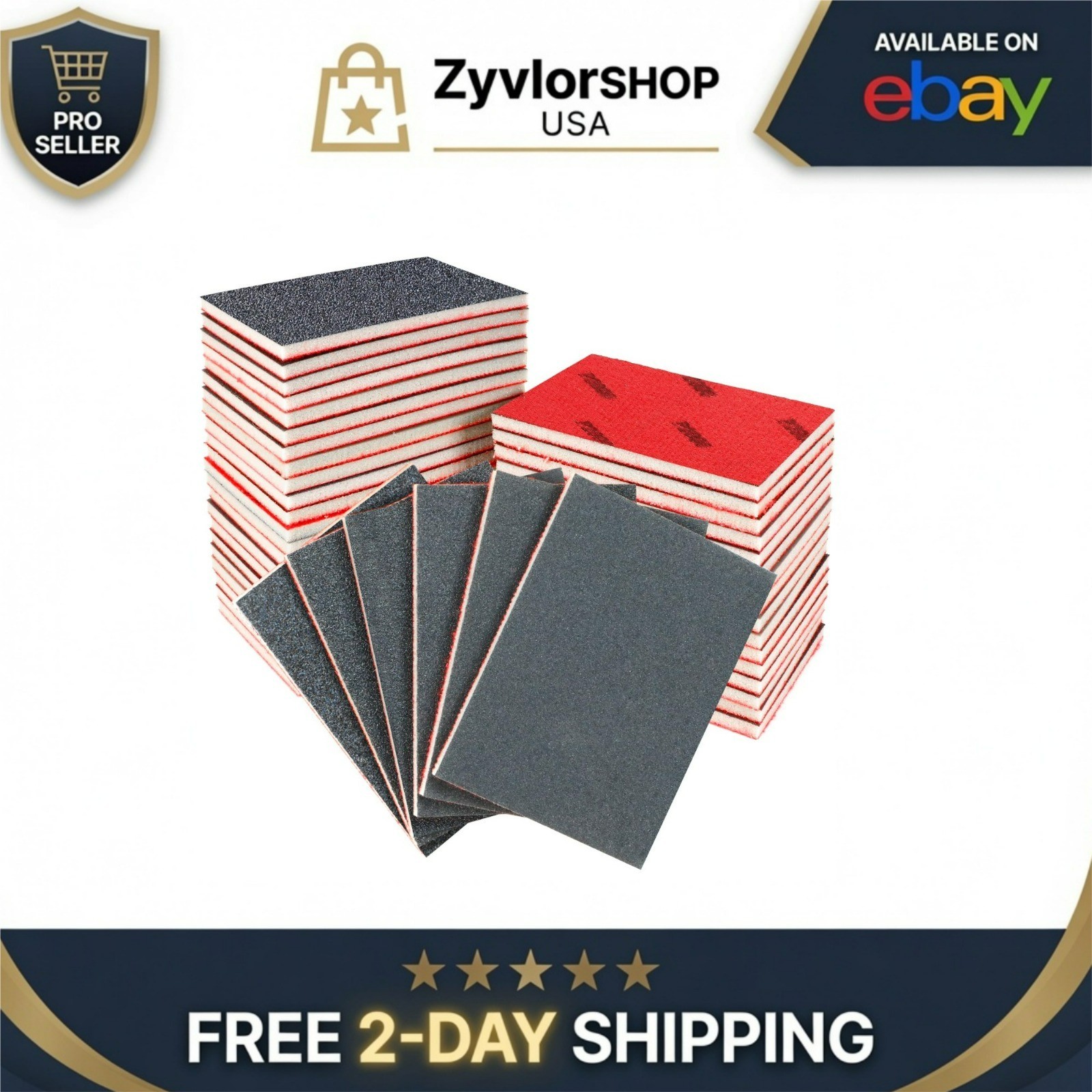 Pukamam 24 PCS Sanding Block Sponge 80-400 Grit for Wood & Metal