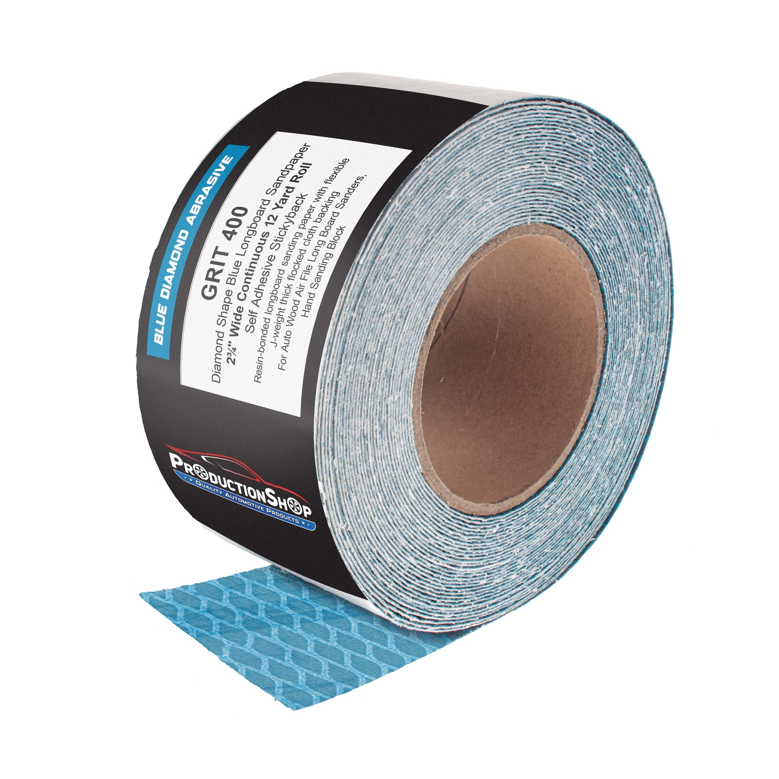 400 Grit PSA Diamond Shape Longboard Sandpaper 2.75″x 12 Yard Roll Self Adhesive