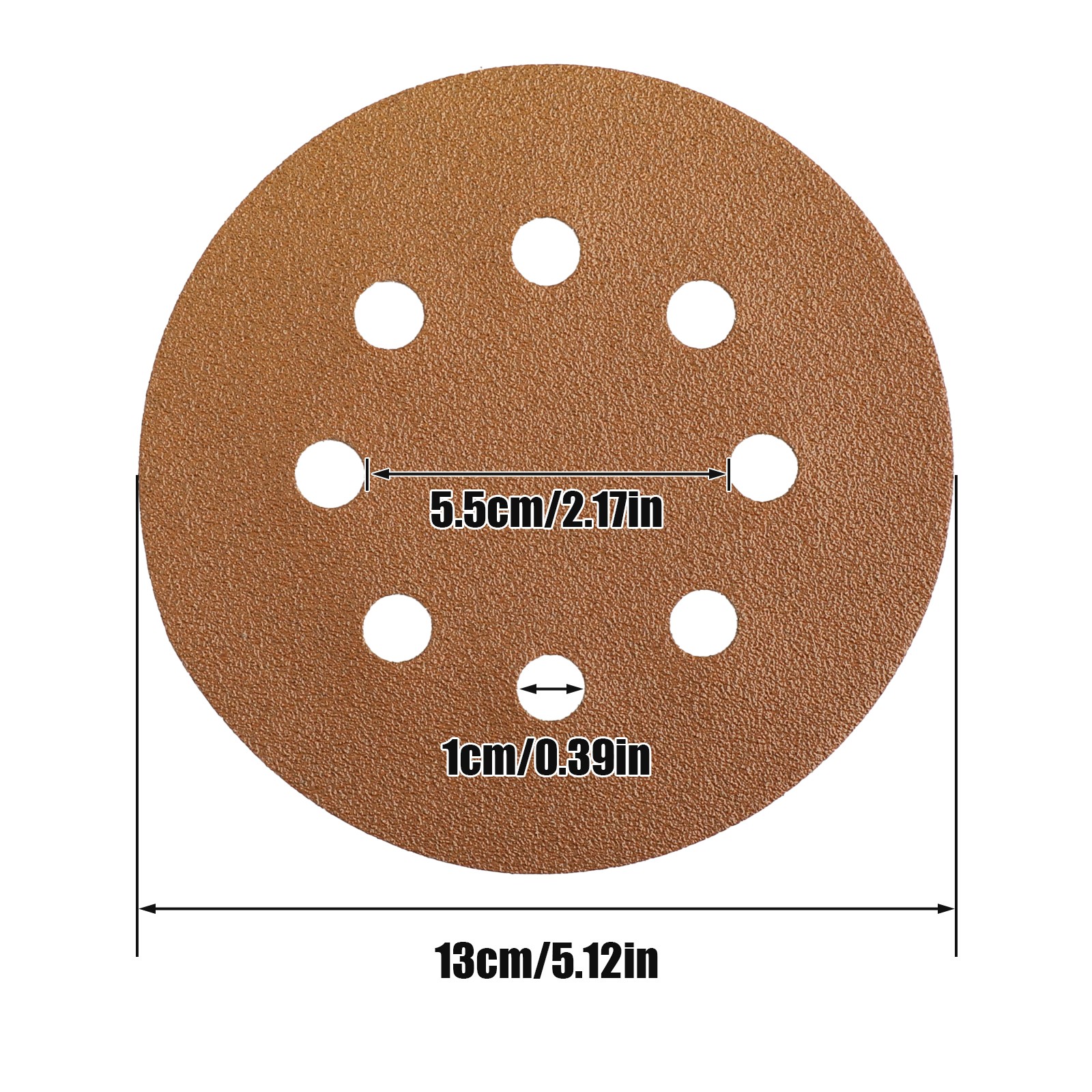 105Pcs 5 inch Sanding Discs 8-Hole Hook Loop for Orbital Sander Paper 60-400Grit