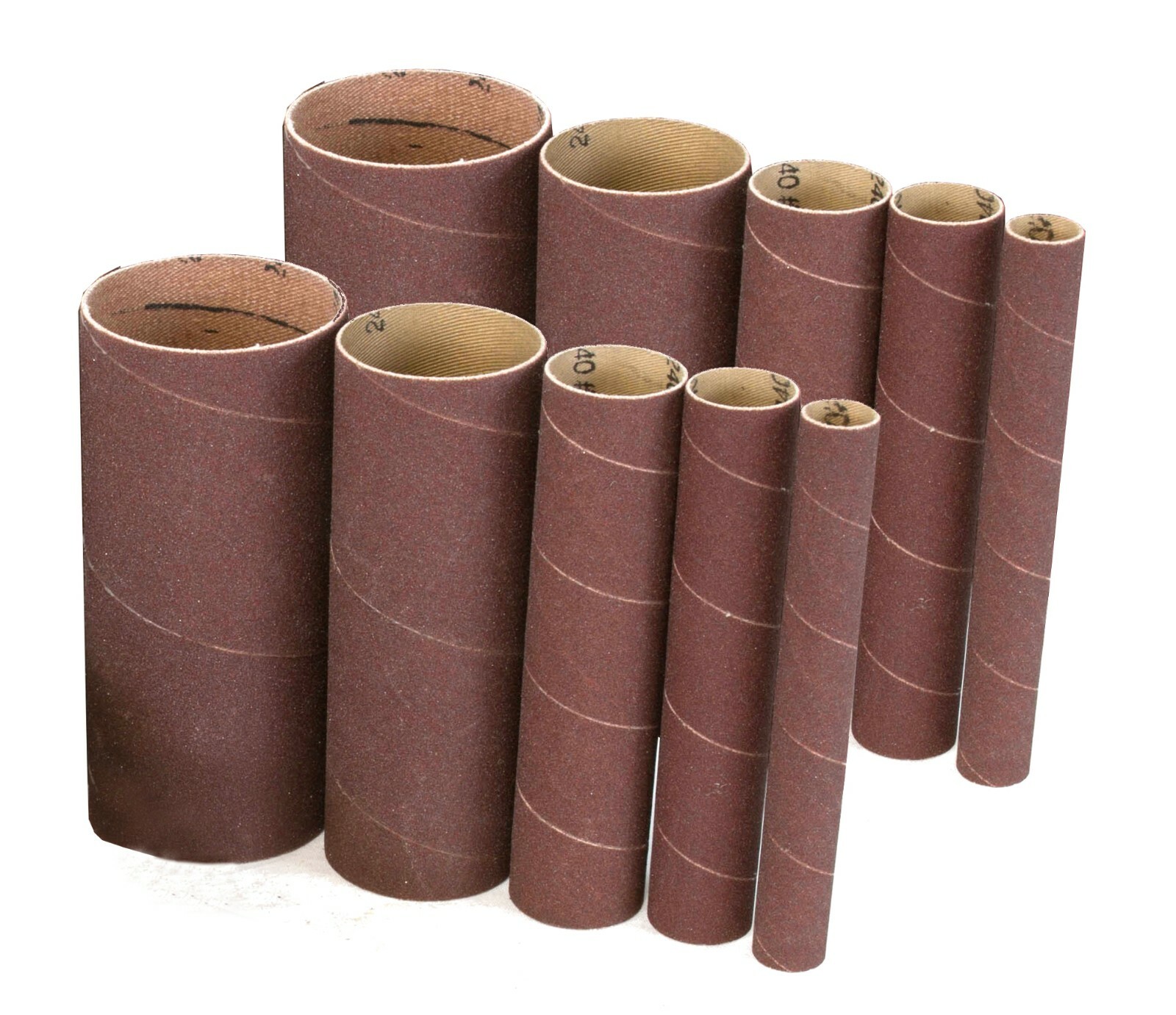 WEN 6535SP80 80-Grit Oscillating Spindle Sandpaper Sanding Sleeves, 10 Pack