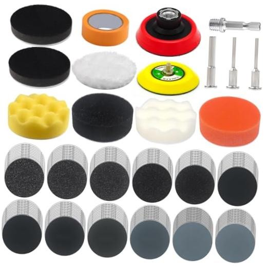 134Pack 3 Inch Wet Dry Sanding Discs Kit for Drill Sanding Attachment, 60 to