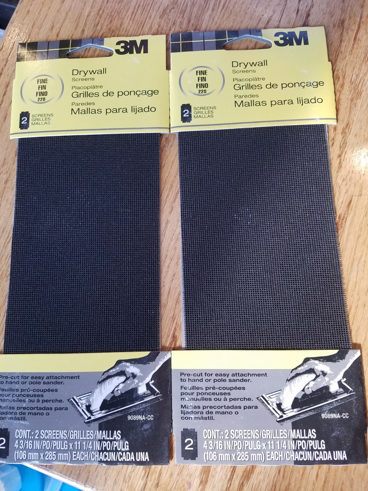 DRYWALL SCREEN Fine 3M 2 screens Lot of 2 pks NEW! 9089NA-CC 4 3/16″ x 11 1/4″