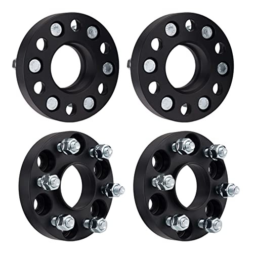 6x.5 Hub Centric Wheel Spacer 6×4.5 -66.1mm -M12x1.25 -1″ thick -4Pcs 4 Black