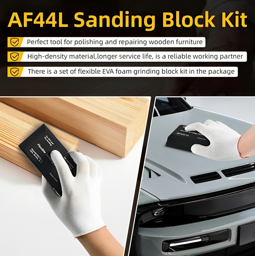 12x Sanding Block Kit Flexible EVA Wet Dry Sanding Blocks for Auto Body Woodwork