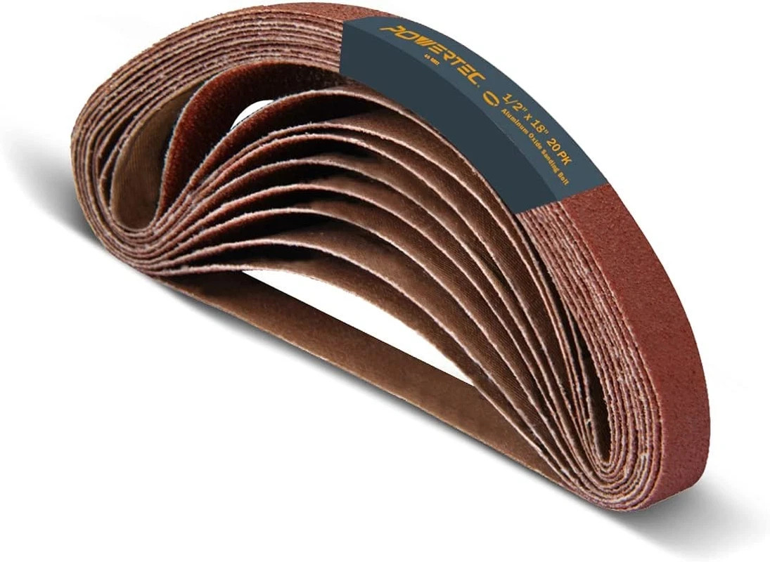 1/2 X 18 Inch Sanding Belts, 20PK, 40 Grit Aluminum Oxide Belt Sander Sanding Be