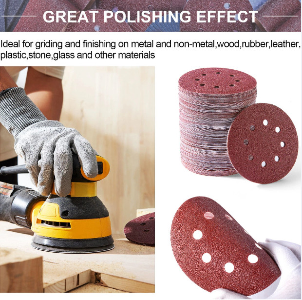 300PCS 5 Inch 8-Hole Sanding Discs Hook and Loop Multi-Grit 60-600 Assorted