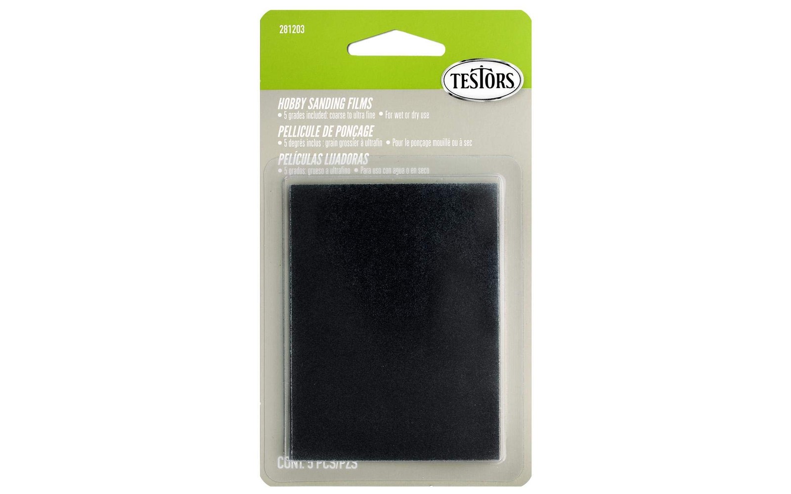 Testor Corp. Hobby Sanding Films, 5 Grades, TES281203
