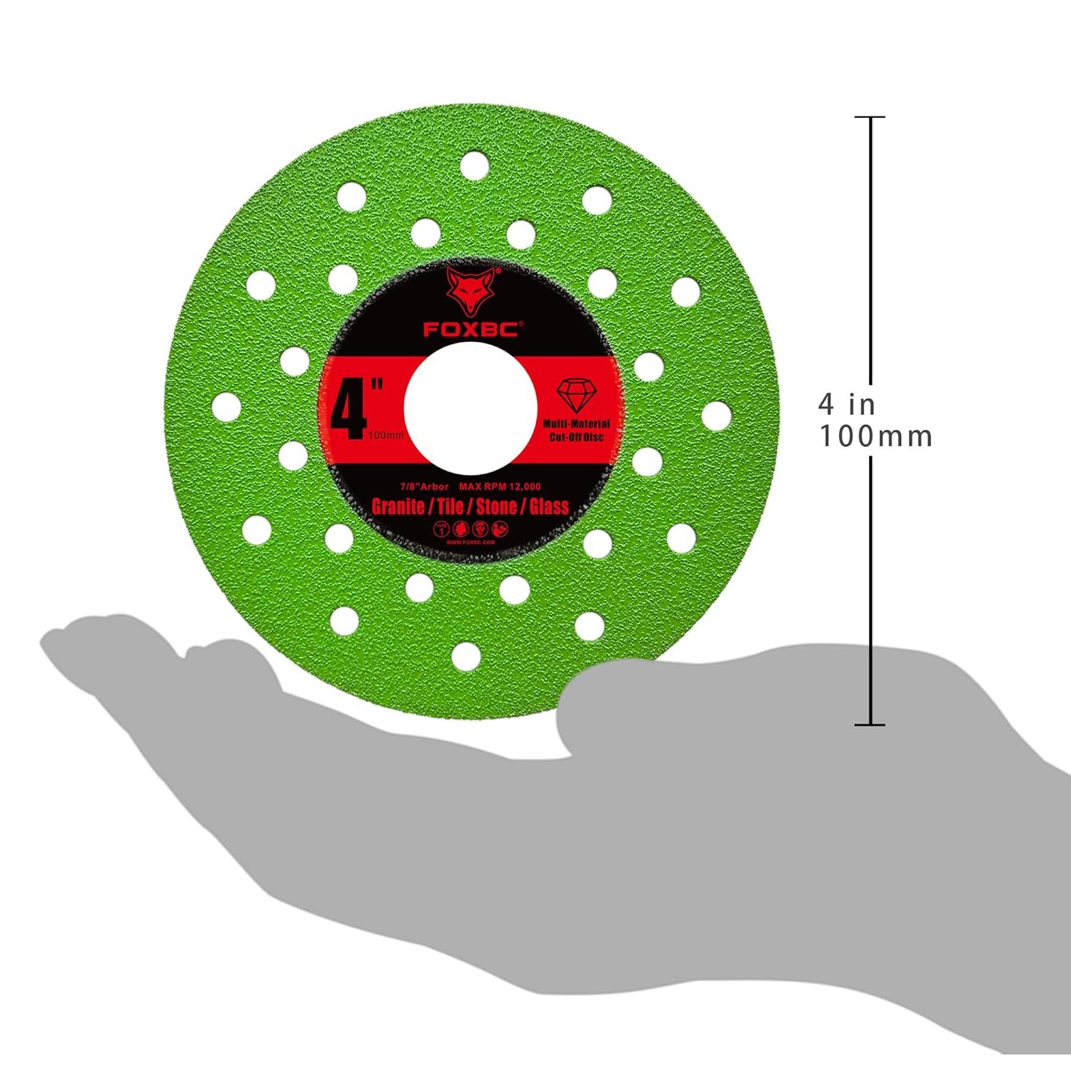 Diamond Grinding 4 inch Cut Off Multi-Material Disc , 7/8″ Arbor – 3 Pack