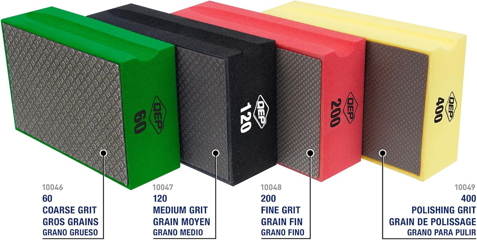 Coarse 60-Grit Diamond Sanding Block for Heavy-Duty Surface Prep
